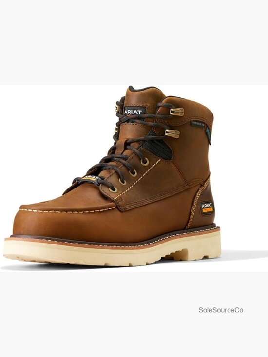 Waterproof Composite Toe Work Boots - Lace-Up Steel Toe Industrial Boots Men\'s main image 4